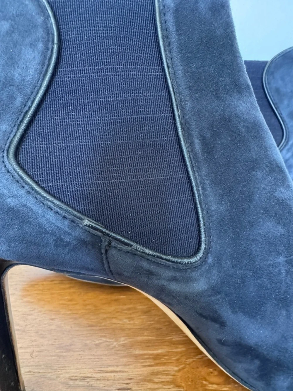 Tory Burch Dorset Blue Suede Booties Size 9
